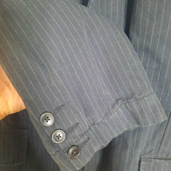 American Eagle Cotton Jacket Navy Men's Size Large - Picture 4 of 7